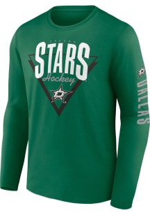 Dallas Stars Kelly Green Headline Long Sleeve T Shirt