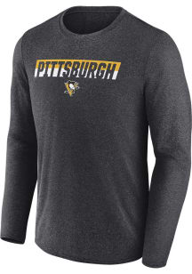Pittsburgh Penguins Charcoal Transition Long Sleeve T-Shirt