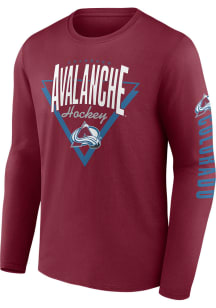 Colorado Avalanche Maroon Headline Long Sleeve T Shirt