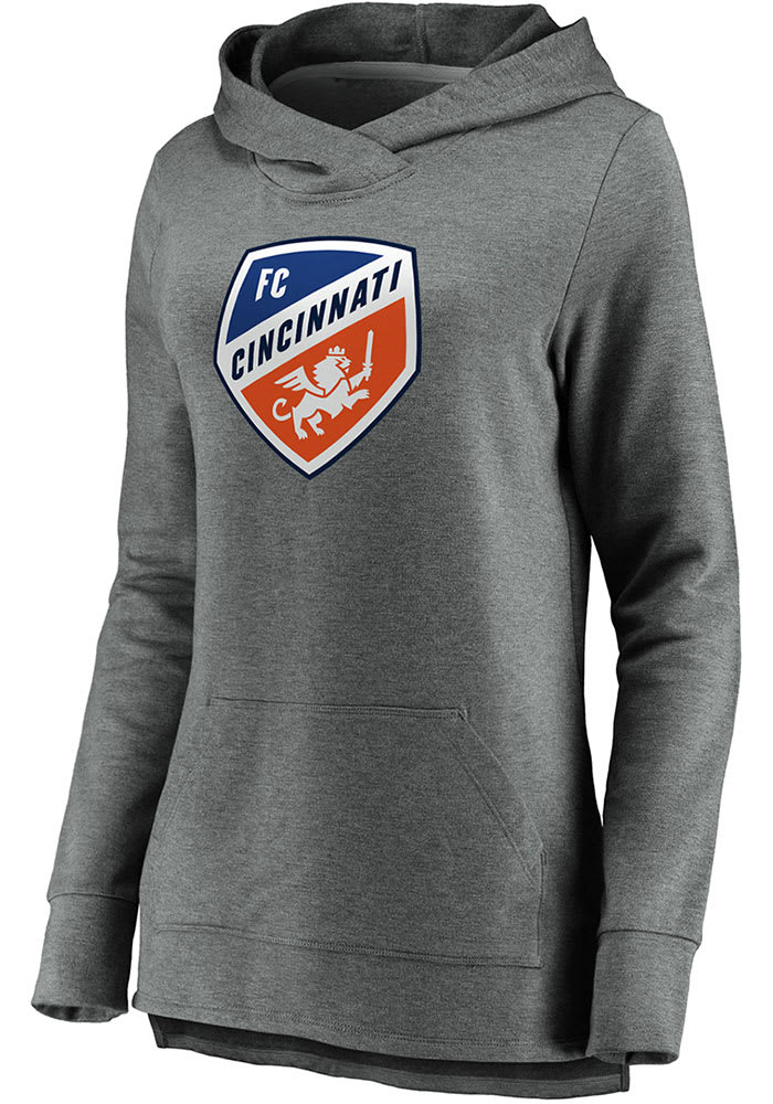 FC Cincinnati Womens Grey Official Logo Hooded Sweatshirt