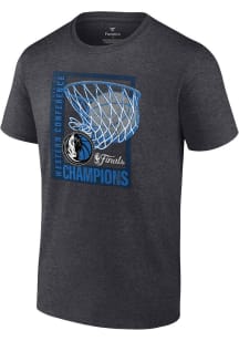 Dallas Mavericks Charcoal 2024 Conference Champions Full Court Trap Short Sleeve T Shirt