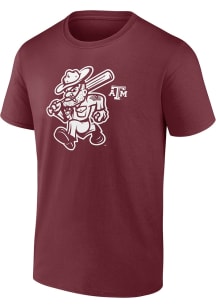 Texas A&amp;M Aggies Maroon Ol Sarge Baseball Logo Short Sleeve T Shirt
