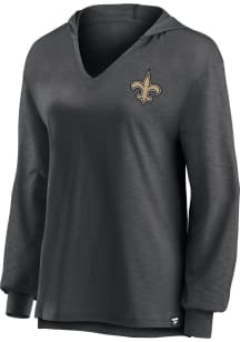 New Orleans Saints Womens Black Iconic Hooded Sweatshirt