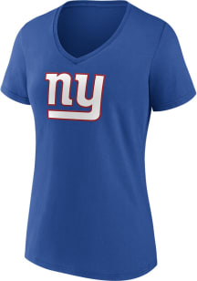 New York Giants Womens Blue Logo Short Sleeve T-Shirt