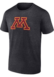 Minnesota Golden Gophers Charcoal Primary Logo Short Sleeve T Shirt