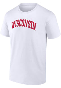 Wisconsin Badgers Arch Name Short Sleeve T Shirt - White