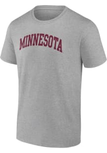 Minnesota Golden Gophers Arch Name Short Sleeve T Shirt - Grey