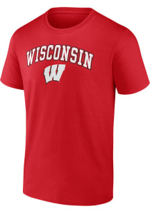 Wisconsin Badgers Arch Logo Short Sleeve T Shirt - Red