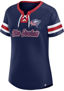 Columbus Blue Jackets Womens Sunday Best Fashion Hockey Jersey - Navy Blue