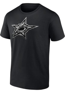 Dallas Stars Black Iced Out Short Sleeve T Shirt