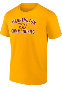 Washington Commanders Gold Victory Arch Short Sleeve T Shirt