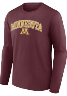 Mens Maroon Minnesota Golden Gophers Arch Name and Logo Tee