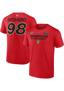 Connor Bedard Chicago Blackhawks Red 2024 Winter Classic Short Sleeve Player T Shirt