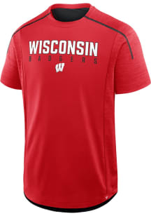 Red Wisconsin Badgers Defender Short Sleeve T Shirt