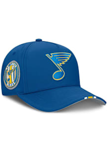 St Louis Blues 2025 Draft Podium Trucker Adjustable Hat - Blue