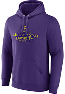 Minnesota State Mankato Mavericks Mens Purple Primary Logo Long Sleeve Hoodie