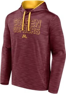 Mens Maroon Minnesota Golden Gophers Poly Fleece Long Sleeve Hoodie