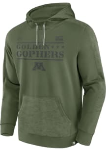 Mens Olive Minnesota Golden Gophers OHT Embossed Long Sleeve Hoodie