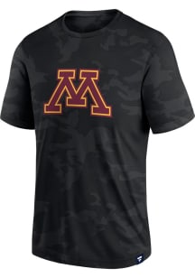 Minnesota Golden Gophers Poly Fleece Short Sleeve T Shirt - Black