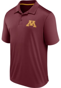 Mens Maroon Minnesota Golden Gophers Blocked Short Sleeve Polo Shirt