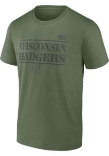 Wisconsin Badgers OHT Short Sleeve T Shirt - Olive