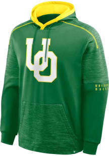 Mens Green Oregon Ducks Defender Hooded Sweatshirt