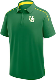 Oregon Ducks Mens Green Defender Short Sleeve Polo