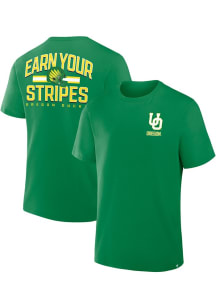 Oregon Ducks Legacy Cotton Stripes Short Sleeve T Shirt - Green