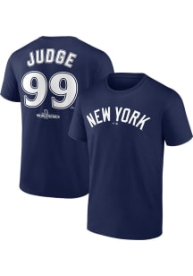 Aaron Judge New York Yankees Navy Blue 2024 World Series Participanticipant Short Sleeve Player T..