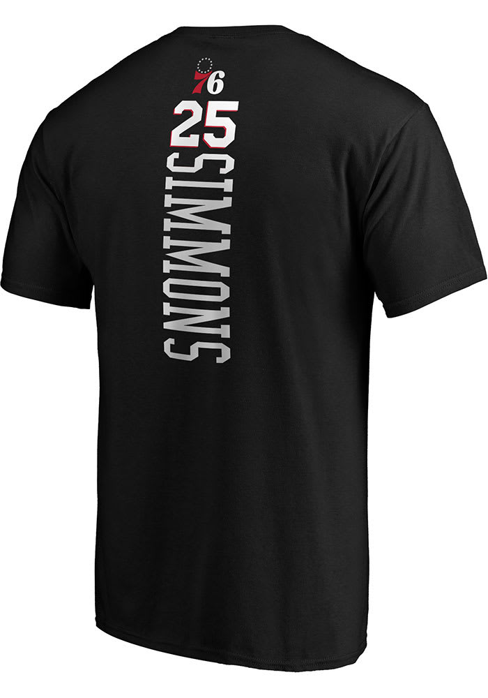 Ben Simmons Philadelphia 76ers Black Playmaker Short Sleeve Player T Shirt