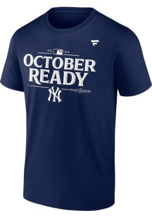 New York Yankees Navy Blue 2024 Playoff Participant Locker Room Short Sleeve T Shirt