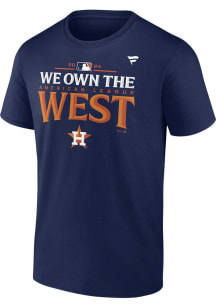 Houston Astros Navy Blue 2024 Division Champions Locker Room Short Sleeve T Shirt