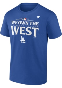 Los Angeles Dodgers Blue 2024 Division Champions Locker Room Short Sleeve T Shirt