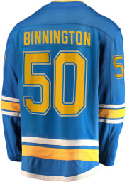 Jordan Binnington St Louis Blues Mens Light Blue 2019 Alternate Breakaway Hockey Jersey