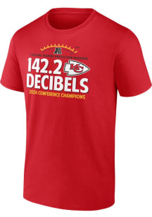 Kansas City Chiefs Red 2024 Conference Champions Short Sleeve T Shirt