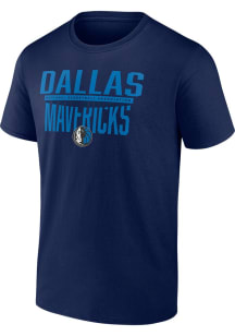 Dallas Mavericks Navy Blue Focused Determination Short Sleeve T Shirt