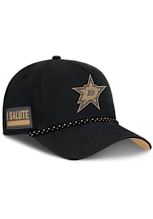 Dallas Stars 2025 Salute to Service A-Frame Adjustable Hat - Black