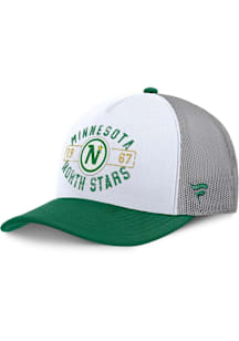 Minnesota North Stars Division Pinch Panel A-Frame Meshback Adjustable Hat - White