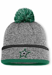 Dallas Stars Grey Meridian Cuff Pom Mens Knit Hat