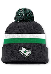 Dallas Stars Black 2025 Authentic Pro Alt Cuff Pom Mens Knit Hat