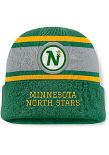 Minnesota North Stars Green Retro Varsity Beanie Mens Knit Hat
