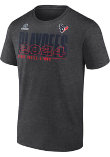 Houston Texans Grey 2024 Playoff Participant Short Sleeve T Shirt