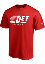 Detroit Red Wings Red Pro Tricode Short Sleeve T Shirt