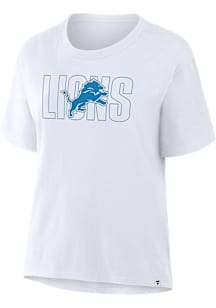 Detroit Lions Womens White Future Sport Short Sleeve T-Shirt
