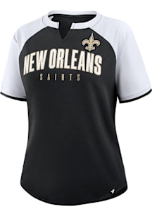 New Orleans Saints Womens Black Redzone Short Sleeve T-Shirt