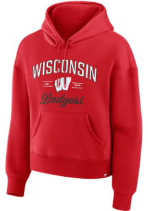 Womens Red Wisconsin Badgers Break the Mold Hooded Sweatshirt