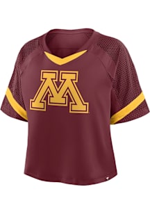 Minnesota Golden Gophers Womens Maroon Reach Farther Short Sleeve T-Shirt