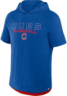 Chicago Cubs Blue Stadium Slub Short Sleeve Hoods