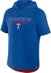 Texas Rangers Blue Stadium Slub Short Sleeve Hoods