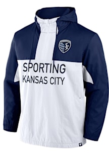 Sporting Kansas City Mens White Free Kick Pullover Jackets
